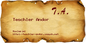 Teschler Andor névjegykártya