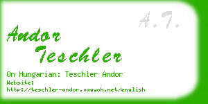 andor teschler business card